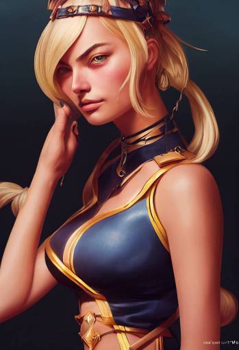 a beautiful girl, photorealism, highly detailed, Margot Robbie, Yufine and Luna from Epic Seven, Kate Upton, pixiv ranked 1st
