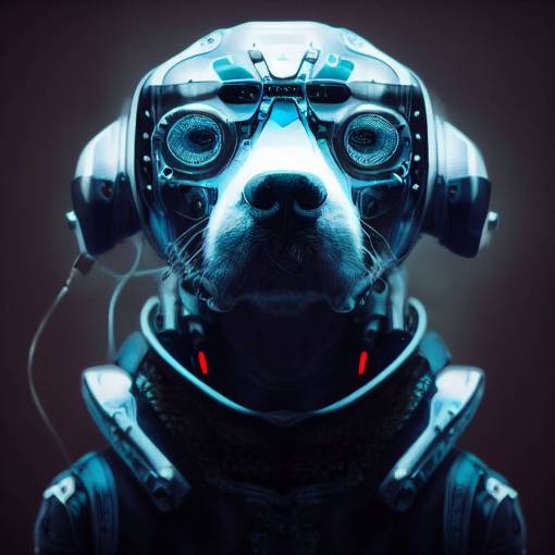 a cyberpunk dog
