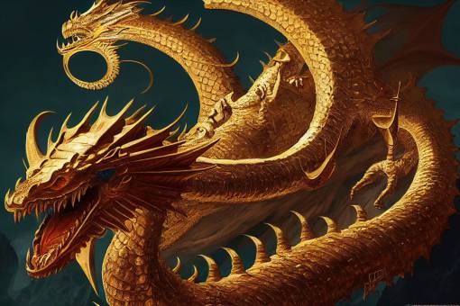 a gold dragon illustration from DnD 5e, in the style of Frank Frazetta, top-view Waterdeep in the background