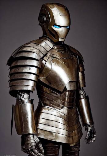 a suit of armor built and worn by John Snow from game of thrones, but it resembles the form of the iron man armor but with the look of game of thrones armor in a game of thrones scene