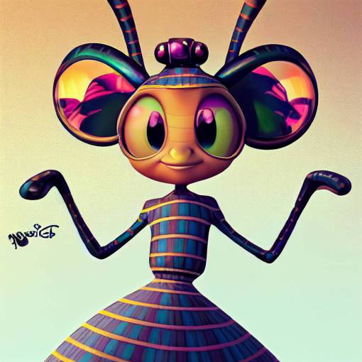 adorable cute ant girl, style of a Bug's Life, disney pixar 3D art