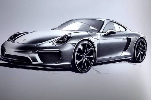 Automotive design sketch from Porsche Design Studio