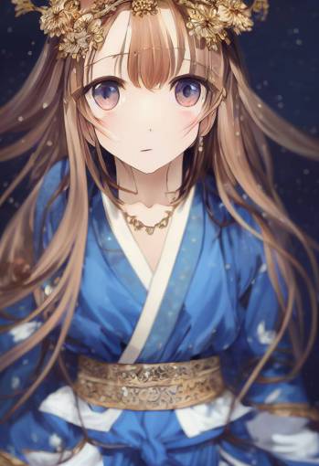 beautiful wizard girl, moe style, large deep clear blue eyes, wavy Medium-long length bronde hair, dressed in white kimono, exposed shoulders, focus on face, full body, glamorous body, legs, high angle, hyper angle pose, trending on pixiv, detailed, illustration, shadowverse, granblue fantasy, cygames, mushimaro, anime detailed line work, game character, comic cover, volumetric lighting, atmospheric lighting,