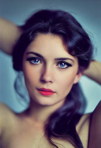 **close up Portrait of a real she-ra princess of the universe real brunette woman, nice eyes, beautiful eyes, gorgeous lips, stunning features, real photograph, Shot on 70mm, photo realistic, professional photography, High Contrast, Perfectionism, Cinematic Lighting, Post-Production