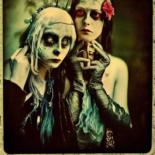 colorized daguerreotype cyberpunk gothic religious freaks decay carnivale, ornate tears crying drama circuitry