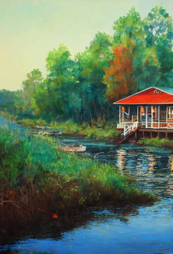 crab shack down by the river, Mary Lou Troutman, Southern Maryland