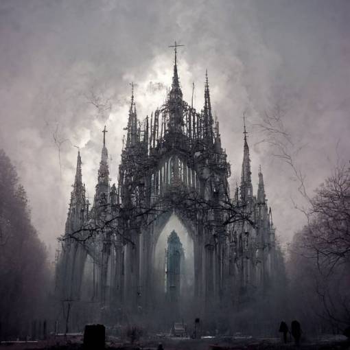 ethereal gothic cathedral