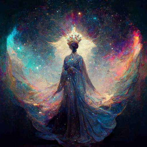 ethereal majestic cosmic queen