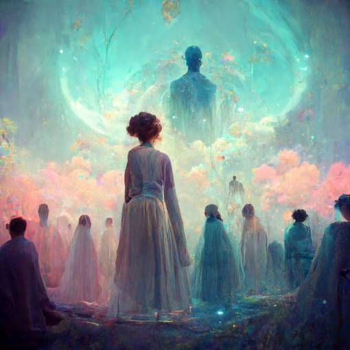 ethereal world filled with ethereal people doing ethereal things