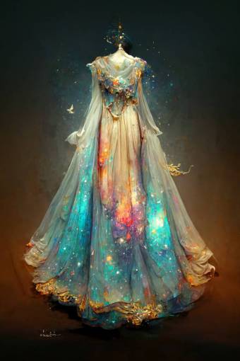 fantasy dress, celestial