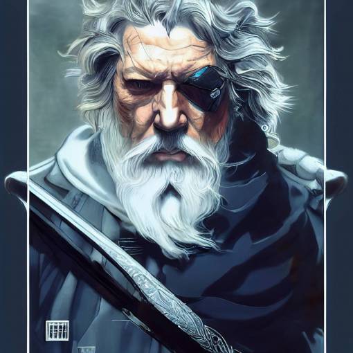 Gandalf The White as Solid Snake, Metal Gear Solid Style, intricate detail, portrait, yoji shinkawa style