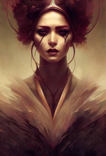 gorgeous female assassin portrait, fierce, intense portrait, in the style of Meredith Marsone and Tom Bagshaw and Marc Simonetti