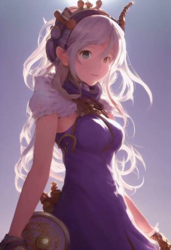 granblue fantasy girl character concept art and illustration by akihiko yoshida, style of pixar, amazing detailed face closeup, bard, wearing bard clothing, action, madhouse and kyoani character face, cute, pretty girl, portrait, pixiv, artstation, specatcualr details, Volumetric Lighting, Dramatic lighting