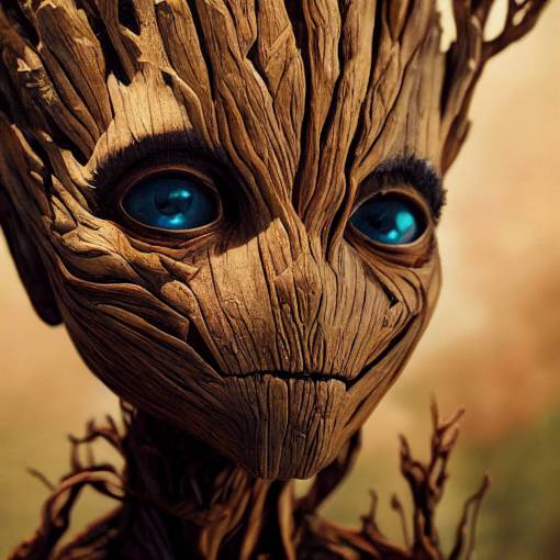 groot as a woman, highly detailed,