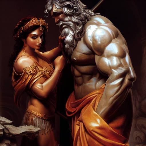 hercules and his wife megara, mythos, mythologie, love, detailed