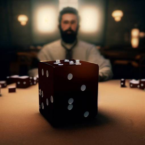 man standing, short brown hair, short brown beard, many dice on a table, Cinematic Movie Photograph, cinematic lighting, very detailed, photorealistic, 4k/8k, unreal engine, octane rendering, photo, award-winning art
