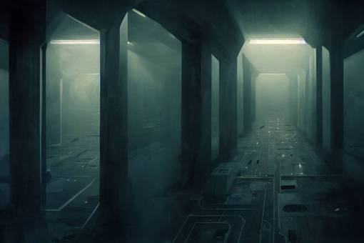 massive alien hallways, loud echoes