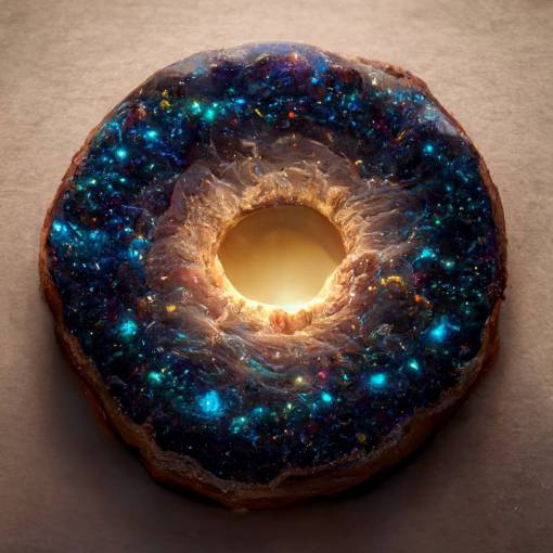 Our universe in a shape of a donut, inner light, photorealistic, intricate, 8k,-- ar 6:13