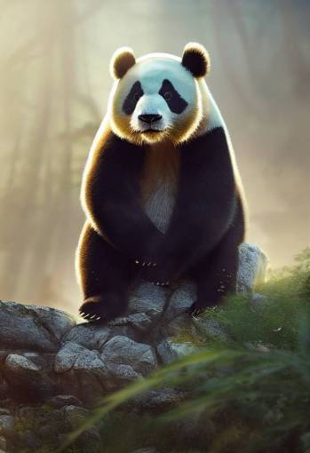 Panda dressed as a samauri. Beautiful, gorgeous. Yangshuo, bokeh, backlight. Fantasy + cinematic + Miyazaki + ultra-detailed + character design + beautiful-face + symmetrical-eyes + anthropomorphic + photoreal + immersive + Niagara particles + PhysX + Octane Render + V-ray + volumetric lighting + Ray-tracing + Unreal Engine.