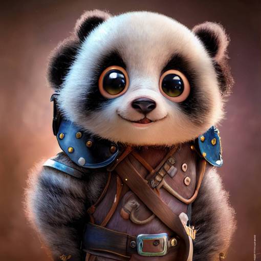Pixar Style, Tiny cute and adorable baby panda adventurer dressed in fantasy armour , jean - baptiste monge , anthropomorphic , dramatic lighting, 8k, portrait,realistic, fine details, photorealism, cinematic ,intricate details, cinematic lighting, photo realistic 8k