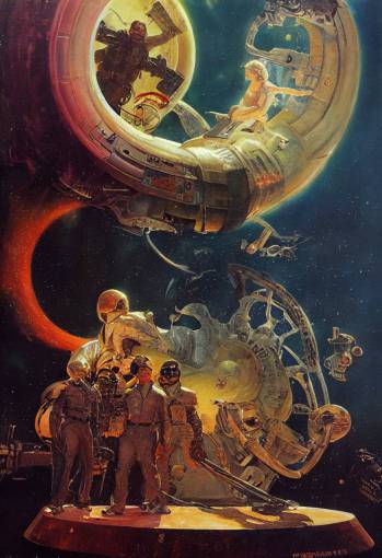 pulp cover Dean Cornwell and Earl Norem and James Avati painted science fiction pulp cover .