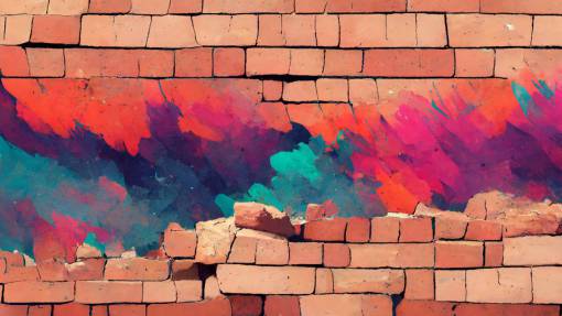 ruined brick wall texture