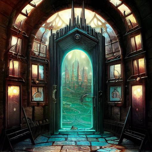 sigil city of doors, medival high fantasy city of interplanar portals, city of interdimensional doors, cinematic, multiversal travel
