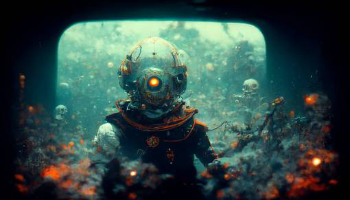 Space-pirate underwater