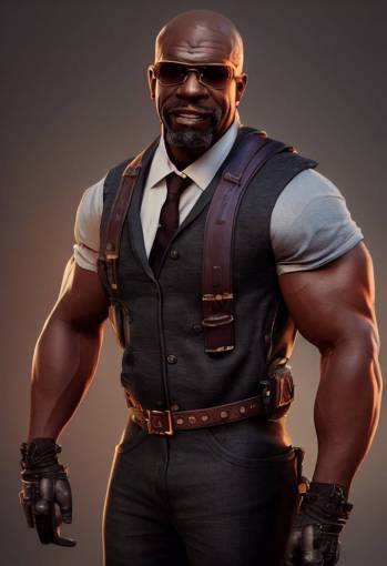 Terry Crews as Professor Badass, Kevin Stewart, men's fashion, steampunk, hyperrealistic, unreal engine, octane render, hdr, ray tracing
