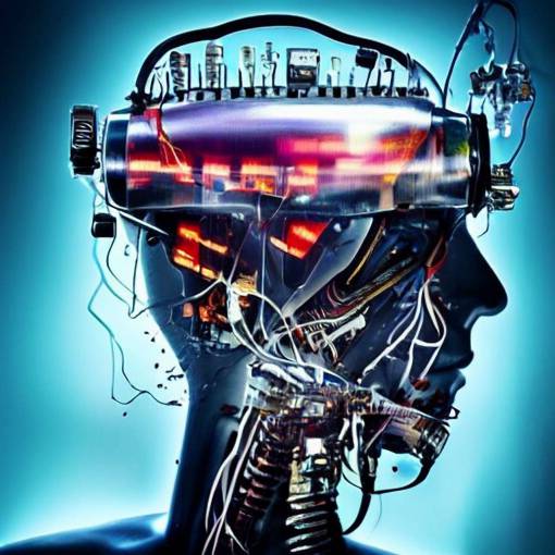 Beautiful Photo of Arduino Uno in the robot's head. Cyberpunk. splatterpunk. 4K