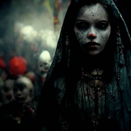 carnival horror dark eerie sinister, movie quality 8k s30000 q2 ultra real -