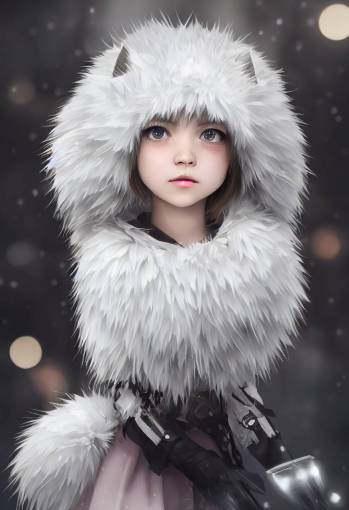 cosplay of snow hedgehog in cute anime girl style, carbon hair, super-realistic, photorealistic, 4k, realistic, hyperrealistic, CGI, TXAA, De-Noise