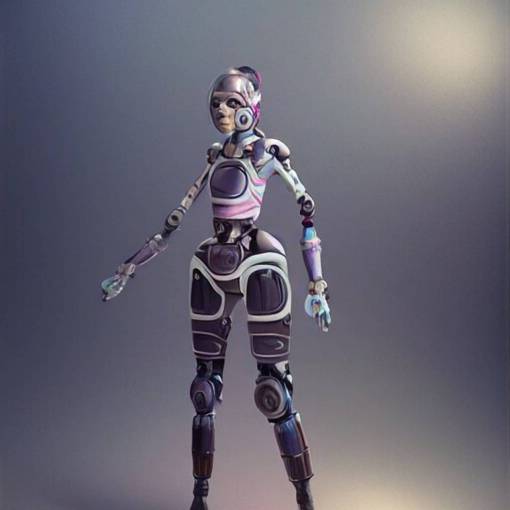 detailed full body concept pastel painting of a female pirate robot in beautifully designed clothing, octane render, 4k, micro detail
