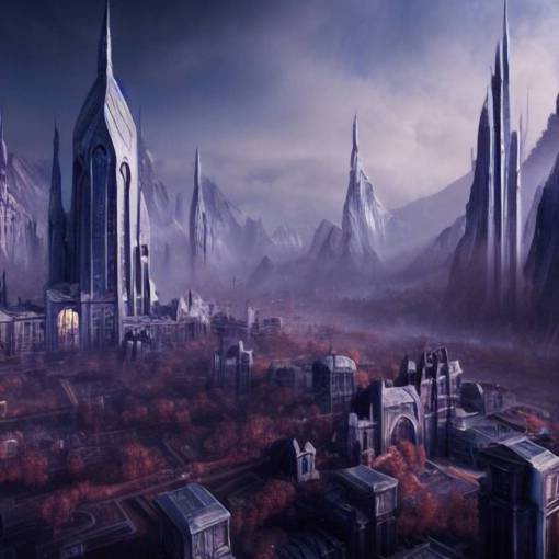 ethereal Tolkien city , highly detailed, 4k, HDR, award-winning, artstation, octane render