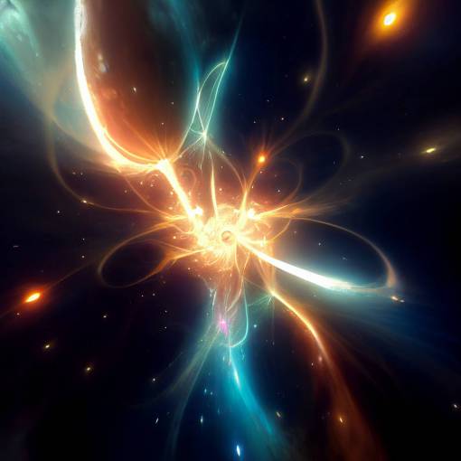 fractal galaxy blasting with light, unreal engine