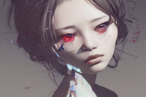 hyperrealistic photography of a machine entering a female host in the style of Jin Kagetsu, James Jean, wlop and Ilya Kuvshinov, highly detailed, sharp focus, intricate concept art, digital painting, ambient lighting, 4k, artstation