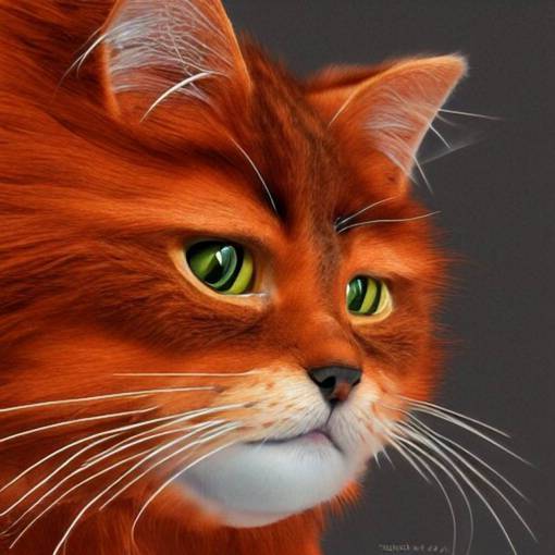 hyperrealistic picture of the cat Garfield, orange fur, intricate, hyperdetailed, trending on Artstation, 4k, 6k