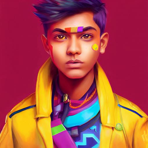 overwatch hero, teen boy, indian, colorful