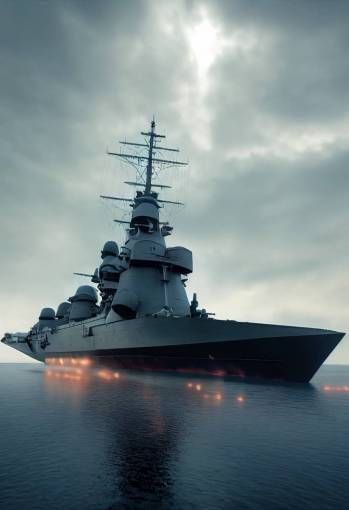 real photo of a navy battleship shooting, new realism, realism, hyperdetailed : :Detailed:Photorealistic:High Contrast:Full Frame:Centered-Shot:Shot on IMAX 70mm:Accent Lighting:Infini-D-Render:Unreal Engine Render