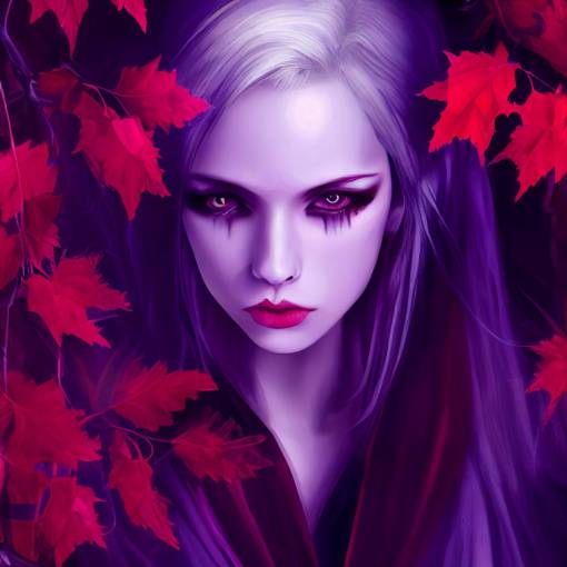 vampire the requiem character art blonde hair with blue eyes woman wearing white veil in autumn forest