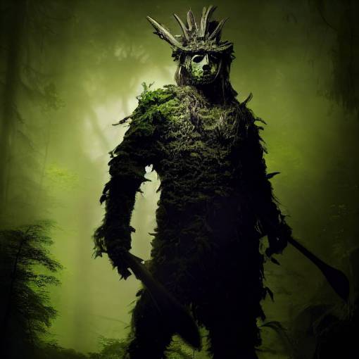 photography of a human green knight full of mold, 1 holding a big sharp and detailed warrior axe with his hands, standing menacing in the middle of a dense forest, a dramatic yellow light, cinematic, photography, 12mm lens, detailed body, detailed face, detailed arm, detailed skin, tree texture, detailed armor, detailed legs, detailed texture, cinematic, the revenant, detailed face, detailed eyes, realism, photorealism, documentary, detailed wooden armor, detailed wooden helmet, wearing a helmet, depth of field, dramatic yellow backlight, lots of branches around the grass floor