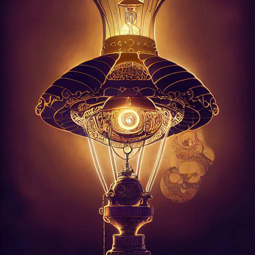 steampunk genie emerging from the lamp, majestic, dynamic angle, low perspective, intricate detail, line art, 2d, no color, coloring book