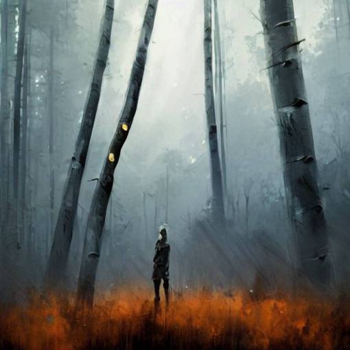 a tall figure standing in the aspen forest, dramatic lighting, illustration by Greg rutkowski, yoji shinkawa, 4k, digital art, concept art, trending on artstation