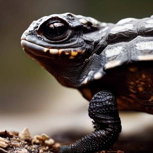 an award winning photo of platinum black gecko tortoise man looking at the camera, cute, nature photography,  art by greg rutkowski, 4k