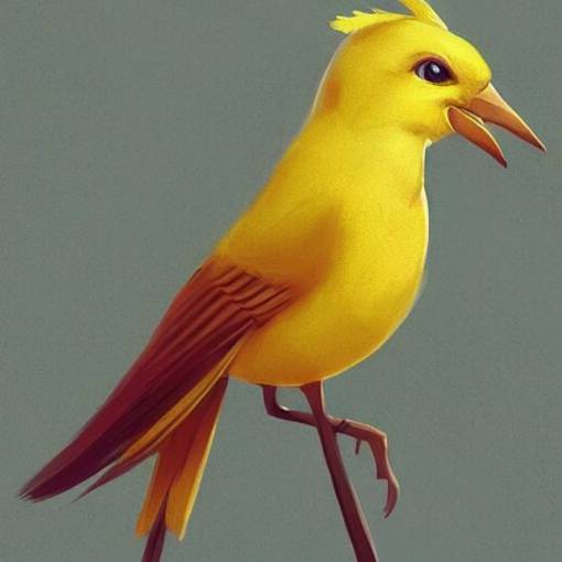 an elegant yellow bird wearing a crown and a red bow tie in the style of Charlie Bowater, very very beautiful, high quality, detailed, 4k, digital art, artstation, smooth