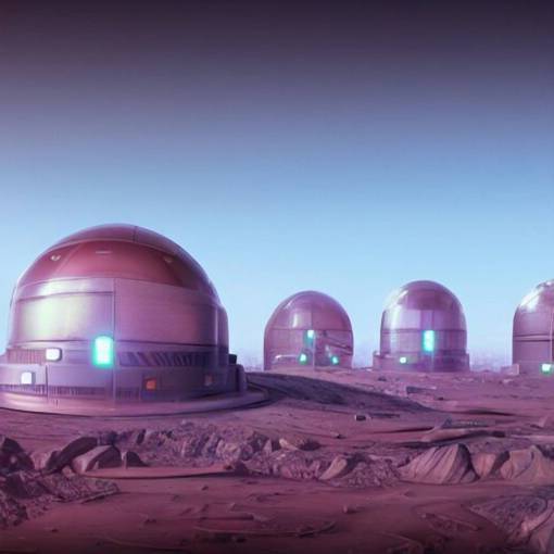 futuristic dome city on mars, highly detailed, 4k, HDR, award-winning, artstation, octane render