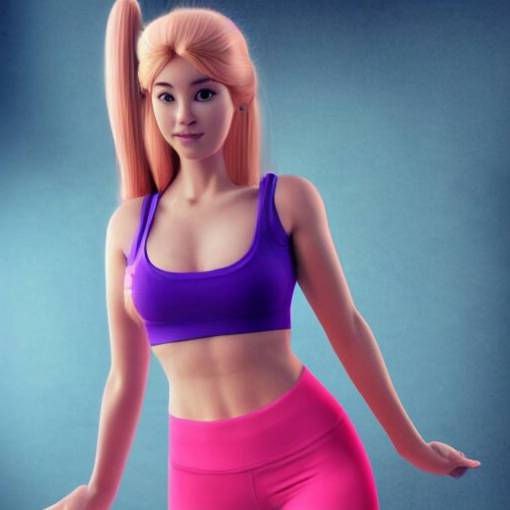 live action extremely adorable princess peach in tight sports bra, and yoga pants. Award winning photograph, trending on artstation, 4k