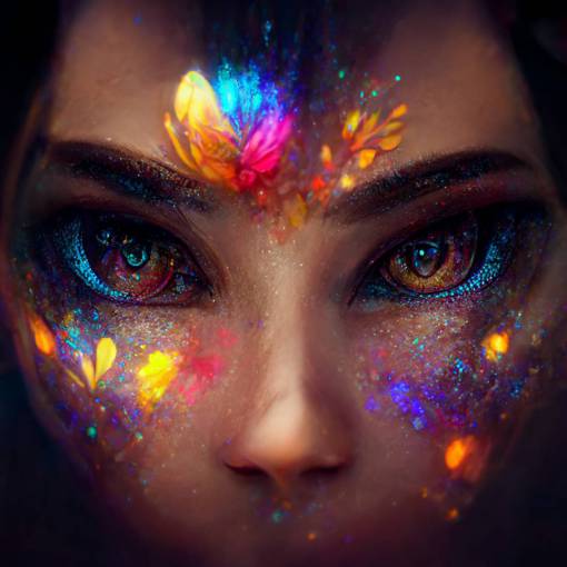 mystical colorful fairy inside the eye of a beautiful woman, fantasy, hyper detailed, hyper realistic, photorealism, 8k, 4k, cinematic lighting, ultra-hd, intricate detail, super resolution