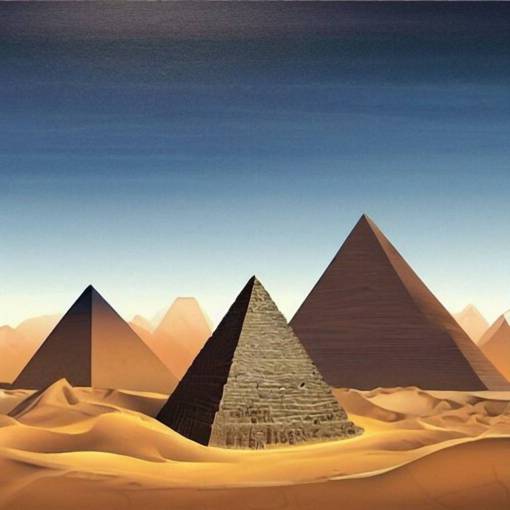 people in the three body problem game,desert,pyramid,Modernist Painting,high detail,4k