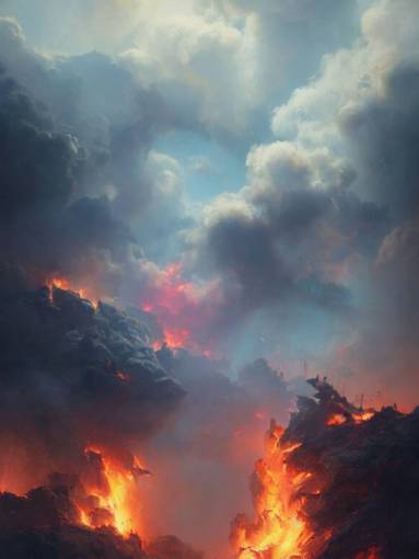 photo of 8k ultra realistic oil wells on fire ,heavy clouds, smoke, full of colour, cinematic lighting, battered, trending on artstation, 4k, hyperrealistic, focused, extreme details,unreal engine 5, cinematic, masterpiece, art by Peter Mohrbacher